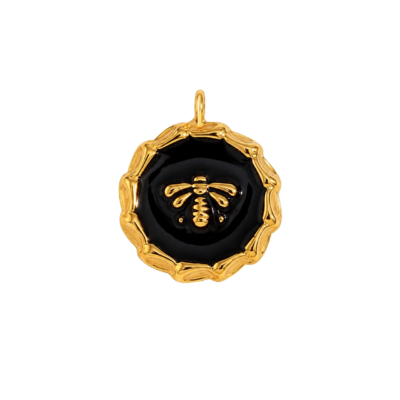 Black Enamel Bee Charm – Carins Jewellery Design