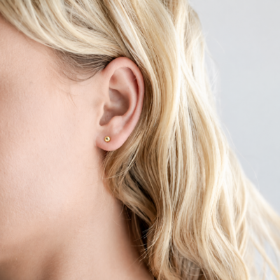 9ct YG Ball Studs (3mm)