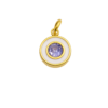 February Round Birthstone Charm – Carins Jewellery Design