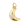 Crescent Moon Charm with Stone – Carins Jewellery Design