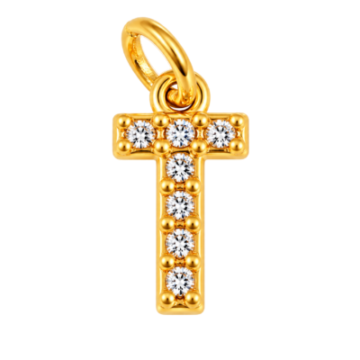 Sparkle Letter T Charm – Carins Jewellery Design