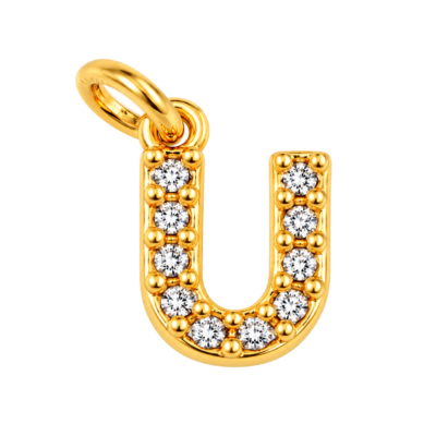 Sparkle Letter U Charm – Carins Jewellery Design