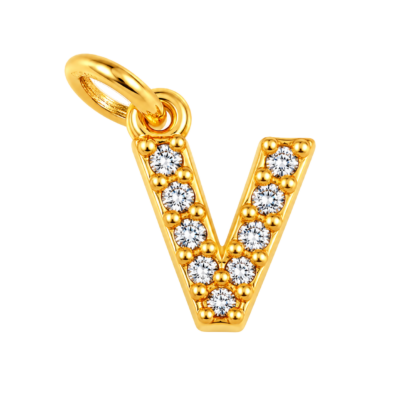 Sparkle Letter V Charm – Carins Jewellery Design