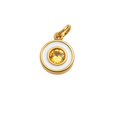 November Round Birthstone Charm – Carins Jewellery Design