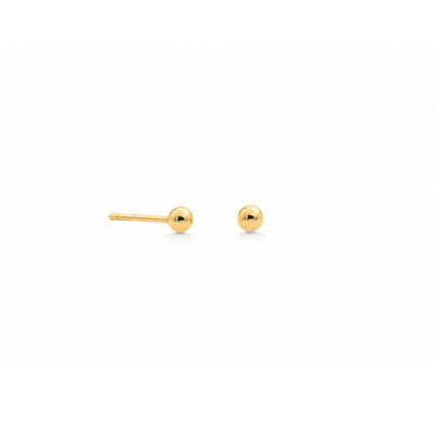 9ct YG Ball Studs (3mm)