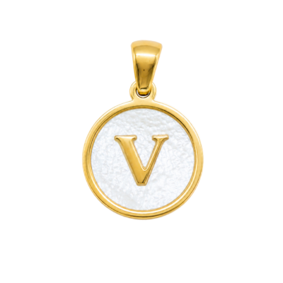 Mother of Pearl Letter V Charm – Carins Jewellery Design