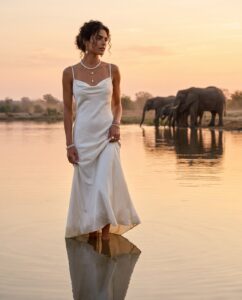 Bushveld safari-style bridal pearl jewellery, Sabie Sands Wedding Pearl Collection by Carin's Jewellery Design, image 15
