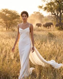 Bushveld safari-style bridal pearl jewellery, Sabie Sands Wedding Pearl Collection by Carin's Jewellery Design, image 16