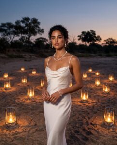 Bushveld safari-style bridal pearl jewellery, Sabie Sands Wedding Pearl Collection by Carin's Jewellery Design, image 17