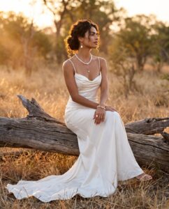 Bushveld safari-style bridal pearl jewellery, Sabie Sands Wedding Pearl Collection by Carin's Jewellery Design, image 18