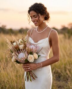 Bushveld safari-style bridal pearl jewellery, Sabie Sands Wedding Pearl Collection by Carin's Jewellery Design, image 24