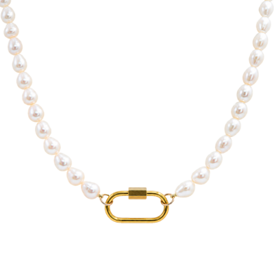Pearl Necklace with Carabiner Clasp – Carins Jewellery Design