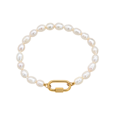 Pearl Charm Bracelet with Carabiner Clasp – Carins Jewellery Design