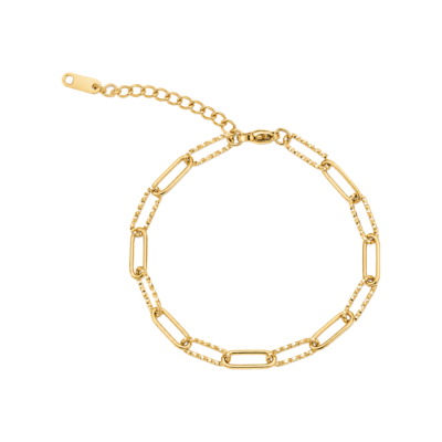 Textured Paperclip Charm Bracelet – Carins Jewellery Design