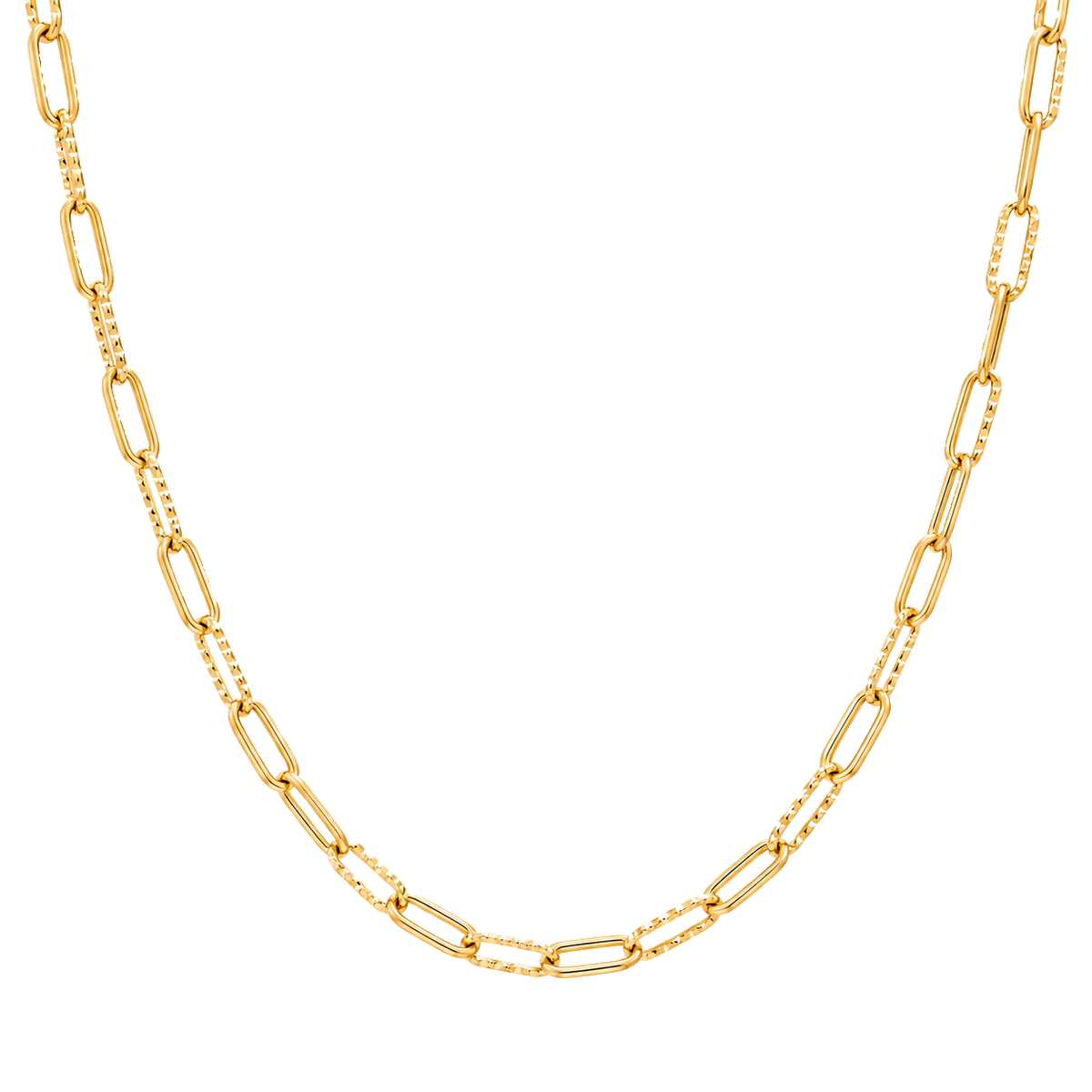 08_Paperclip_textured_chain Textured Paperclip Chain Necklace – Carins Jewellery Design