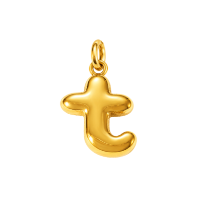 Bubble Letter T Charm – Carins Jewellery Design