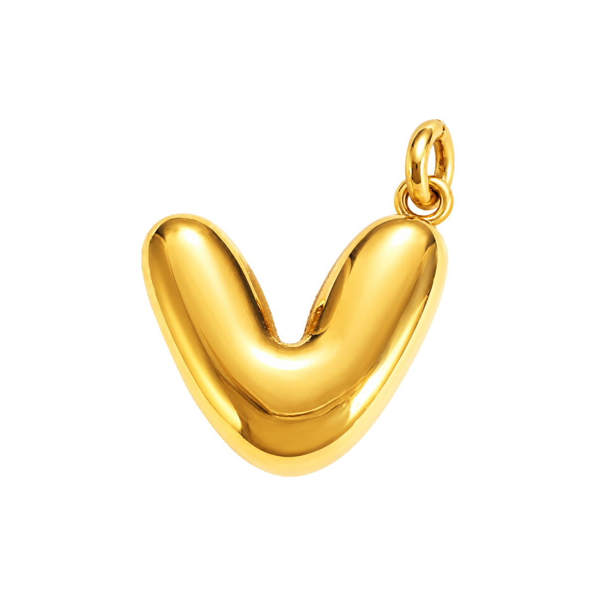 Bubble_V-square Bubble Letter V Charm – Carins Jewellery Design