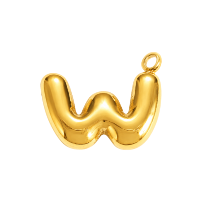 Bubble Letter W Charm – Carins Jewellery Design