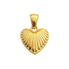 Ribbed Heart Charm – Carins Jewellery Design