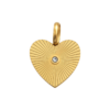 Ribbed Heart with Stone Charm – Carins Jewellery Design